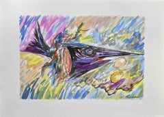 Vintage The SwordFish - Drawing by Arturo Pagano - 1980s