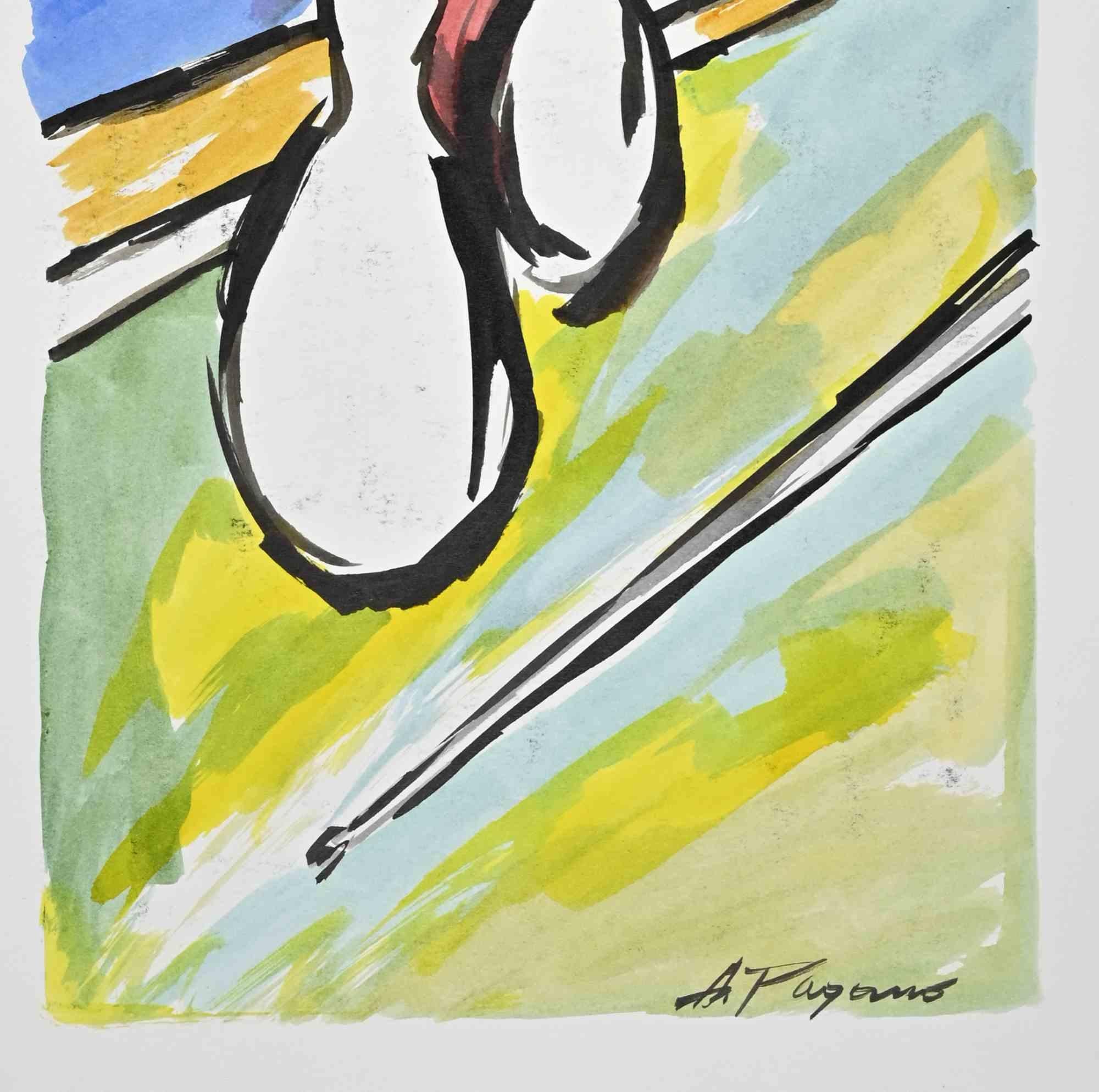 Portrait - Drawing by Arturo Pagano - 1980s in vendita 1