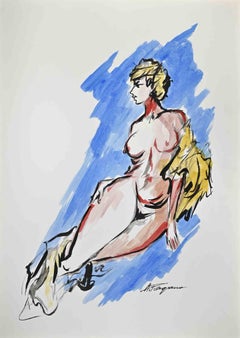 Figure - Drawing by Arturo Pagano - 1980s