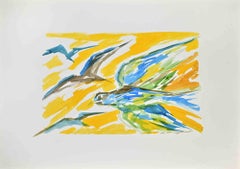 Vögel – Zeichnung von Arturo Pagano – 1980er Jahre