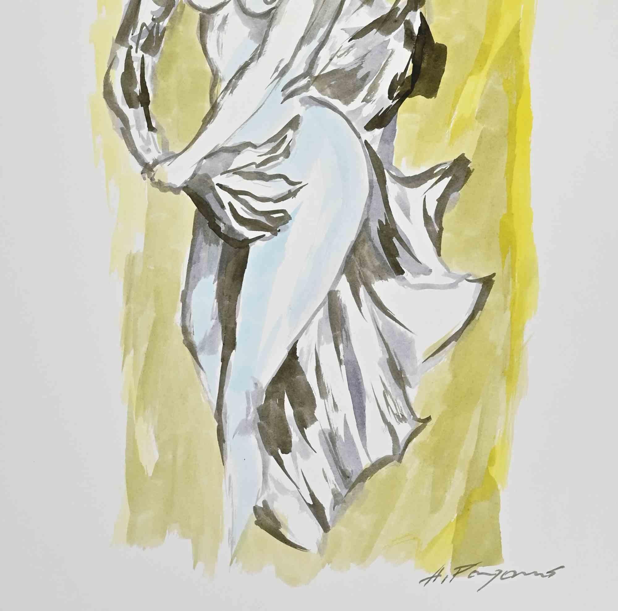 Figure  - Drawing by Arturo Pagano - 1980s For Sale 1