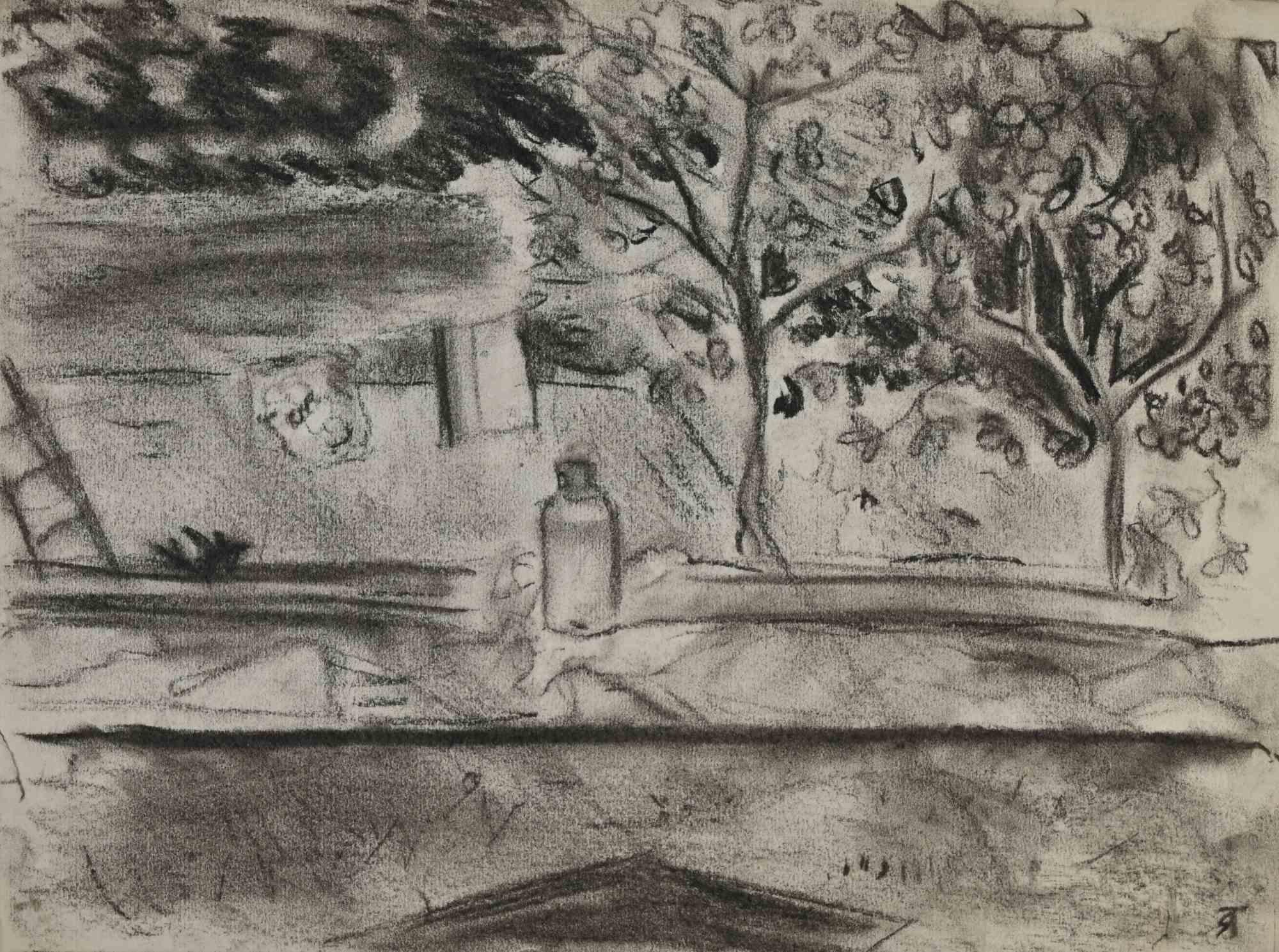 Paisaje - Dibujo - Mediados del siglo XX