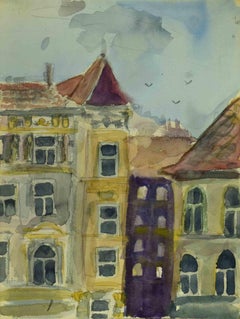 Ansicht von Paris – Zeichnung – 1950er Jahre