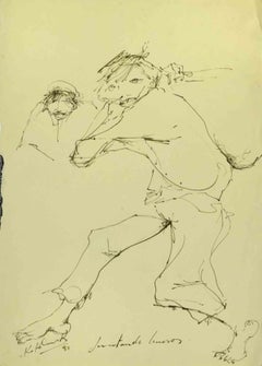 Campesinos - Dibujo de Alessandro Kokocinski - Años 70