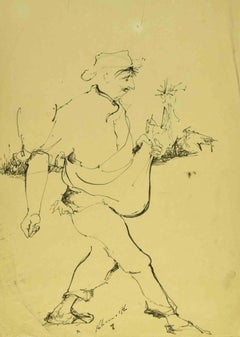 Campesino - Dibujo de Alessandro Kokocinski - Años 70