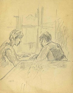 Dessin au crayon de Paul Emile Colin - 1924