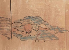 Erotic Scene - Drawing attr. Kyosai Watanabe - Late 19th Century