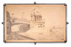 Veduta Prospettica di un Ponte - Zeichnung von Carlo und Adolfo Coppedè - 1911