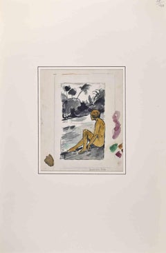 Nackt -  Zeichnung von Paul Emile Colin – Mitte des 20. Jahrhunderts