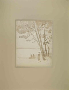 L'albero -  Disegno di Henry Lerolle - Inizio del XX secolo