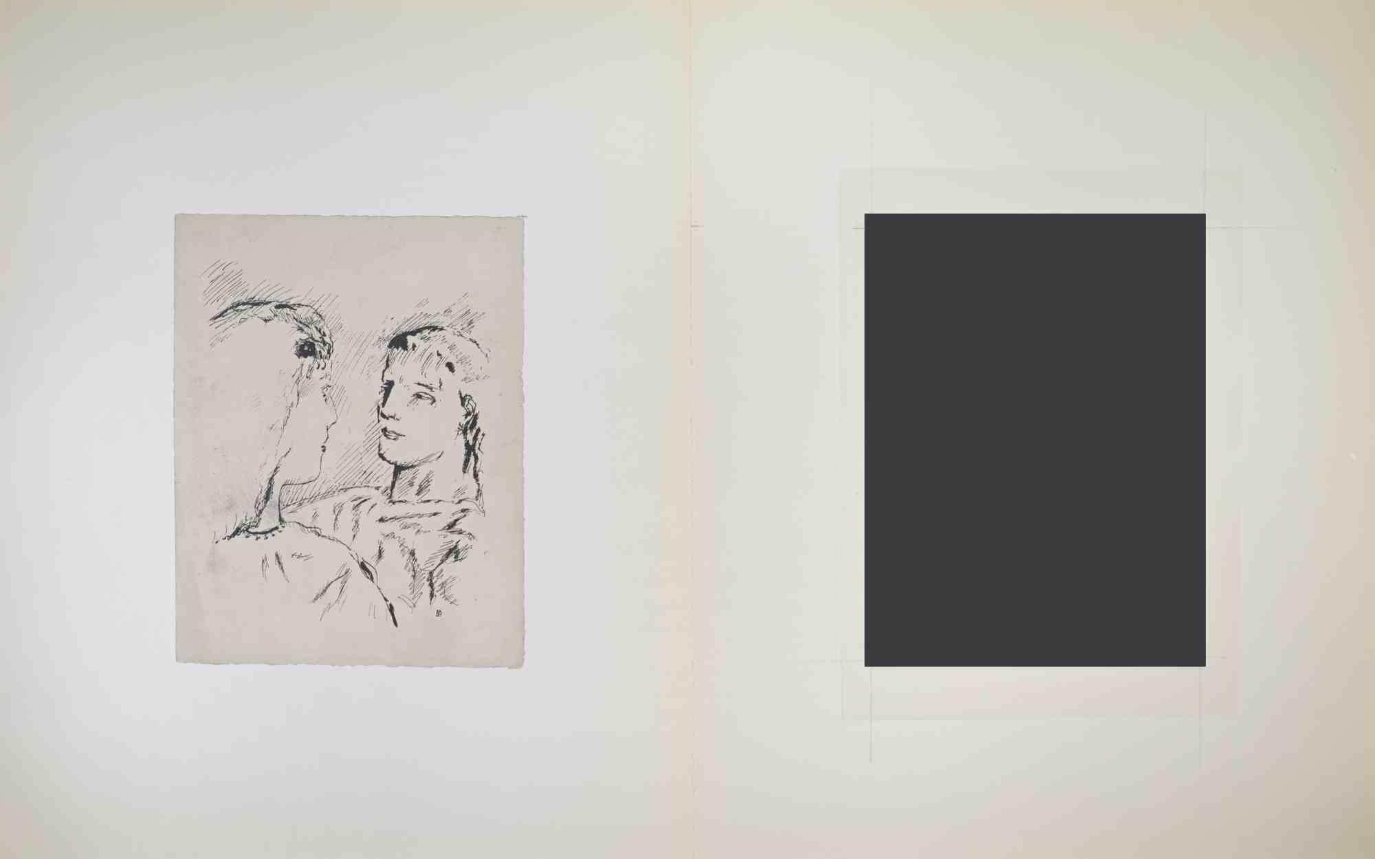 Daphne und Chloe –  Lithographie von Pierre Bonnard - 1930 ca. im Angebot 1