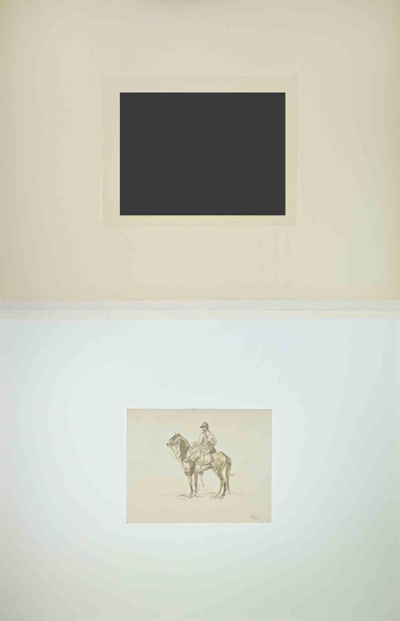 Rider -  Drawing by Paul Emile Colin - Mid-20th Century For Sale 1