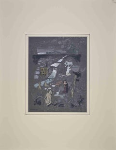 Composición -  Dibujo de Paul Emile Colin - Mediados del siglo XX