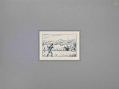 Toulon -  Zeichnung von Paul Emile Colin – Mitte des 20. Jahrhunderts