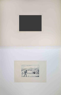 Toulon -  Drawing by Paul Emile Colin - Mid-20th Century