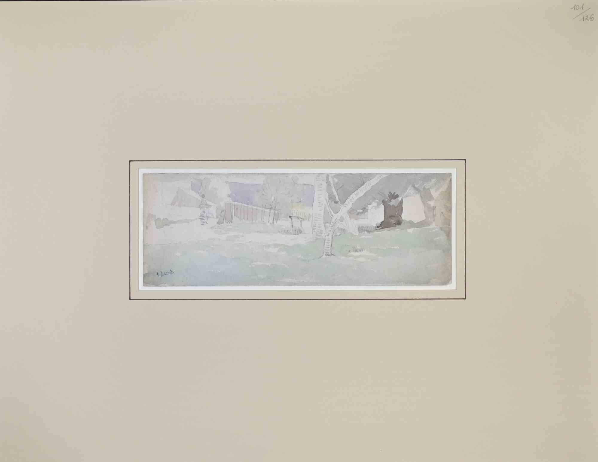 Wall Figurative Drawings and Watercolors