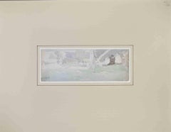 Landscape -  Drawing by Henri Lerolle - Early 20th Century