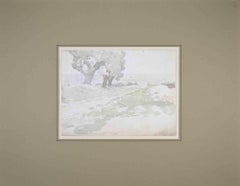 Paesaggio -  Disegno di Henri Lerolle - Inizio del XX secolo