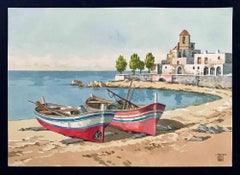 I Barconi - Watercolor by Aldo Riso - 2000