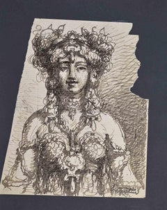 The Lady - Drawing de Louis Anquetin - Début du 20e siècle