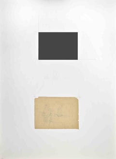 Hombre en el espejo - Dibujo de Jean-Luis Forain - Finales del siglo XIX