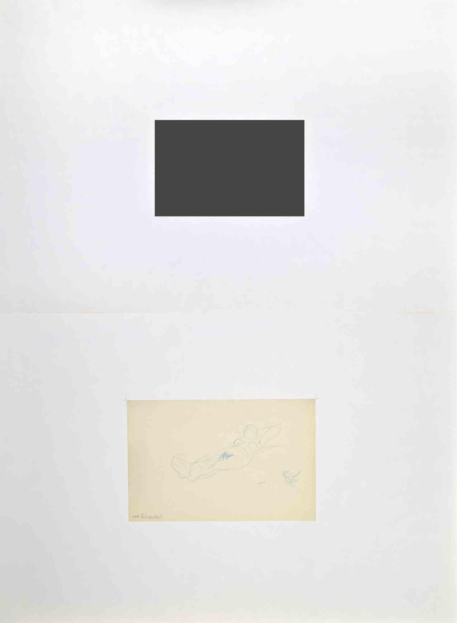 Mujer relajada - Dibujo de Jean-Luis Forain - Finales del siglo XIX en venta 1