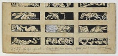 Donkey and Figures - Drawing - Early 20th Century