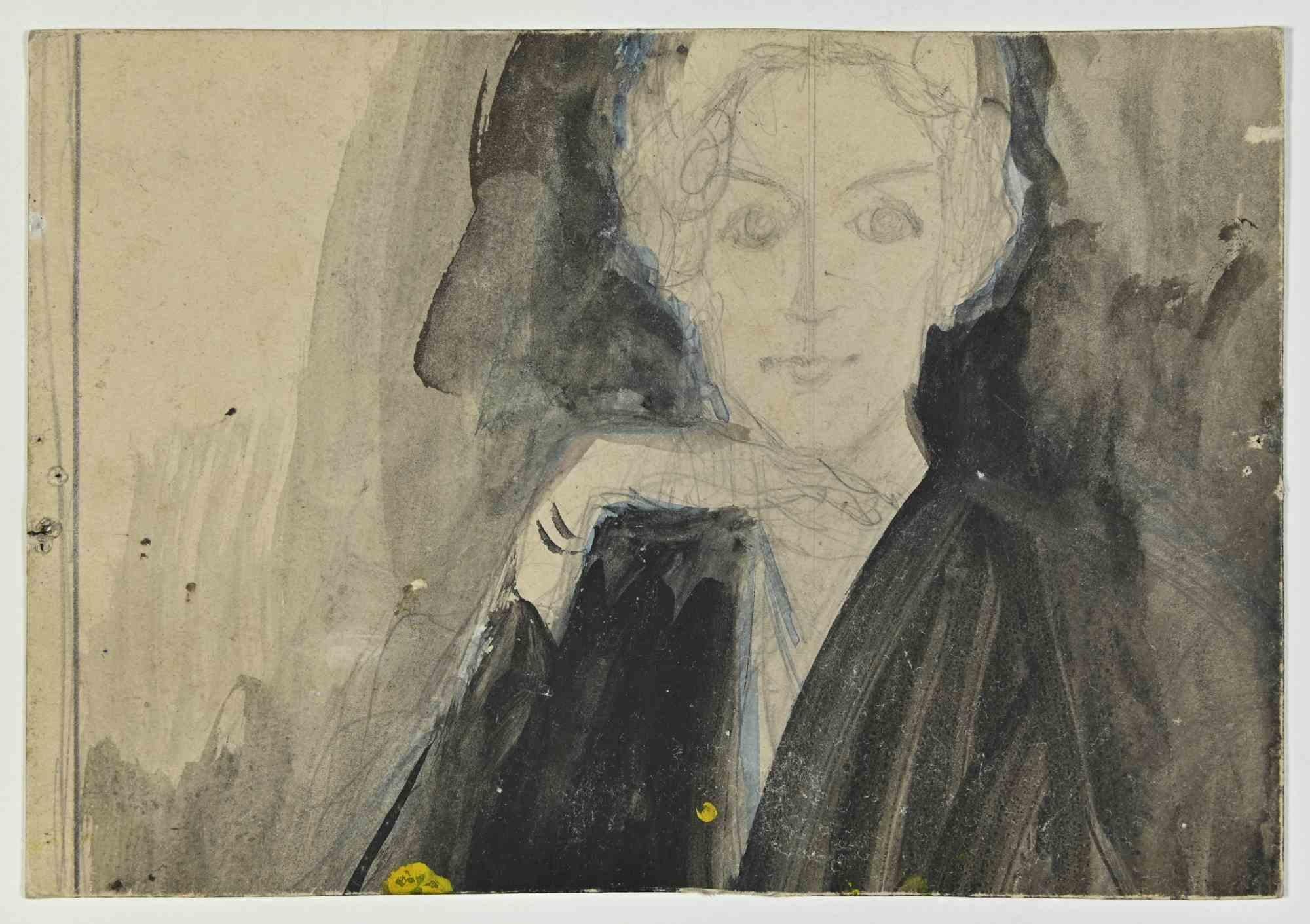 Die Dame – Zeichnung – Mitte des 20. Jahrhunderts