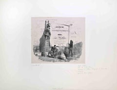 Antique The  Board - Lithograph by Auguste Raffet - 1836