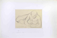 Torso seduto - Disegno di Kiyoo Fujiwara - 1964