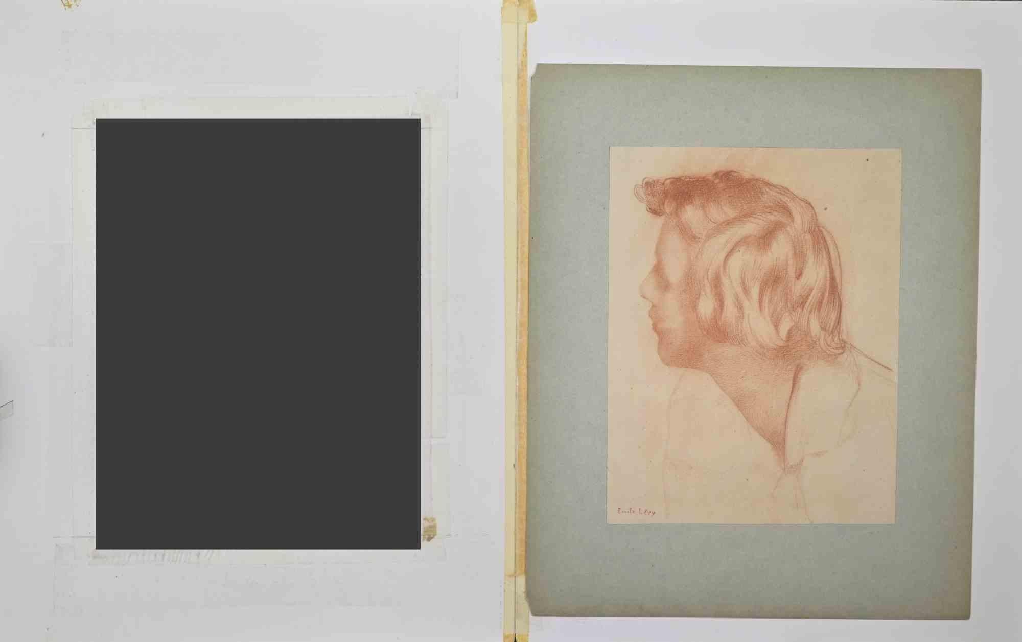 El Retrato - Dibujo de Émile Lévy - 1856 en venta 1