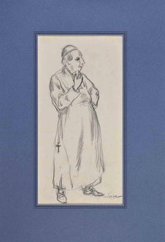 Pasteur  -  Dessin attr. Maximilien Luce - Début du 20e siècle