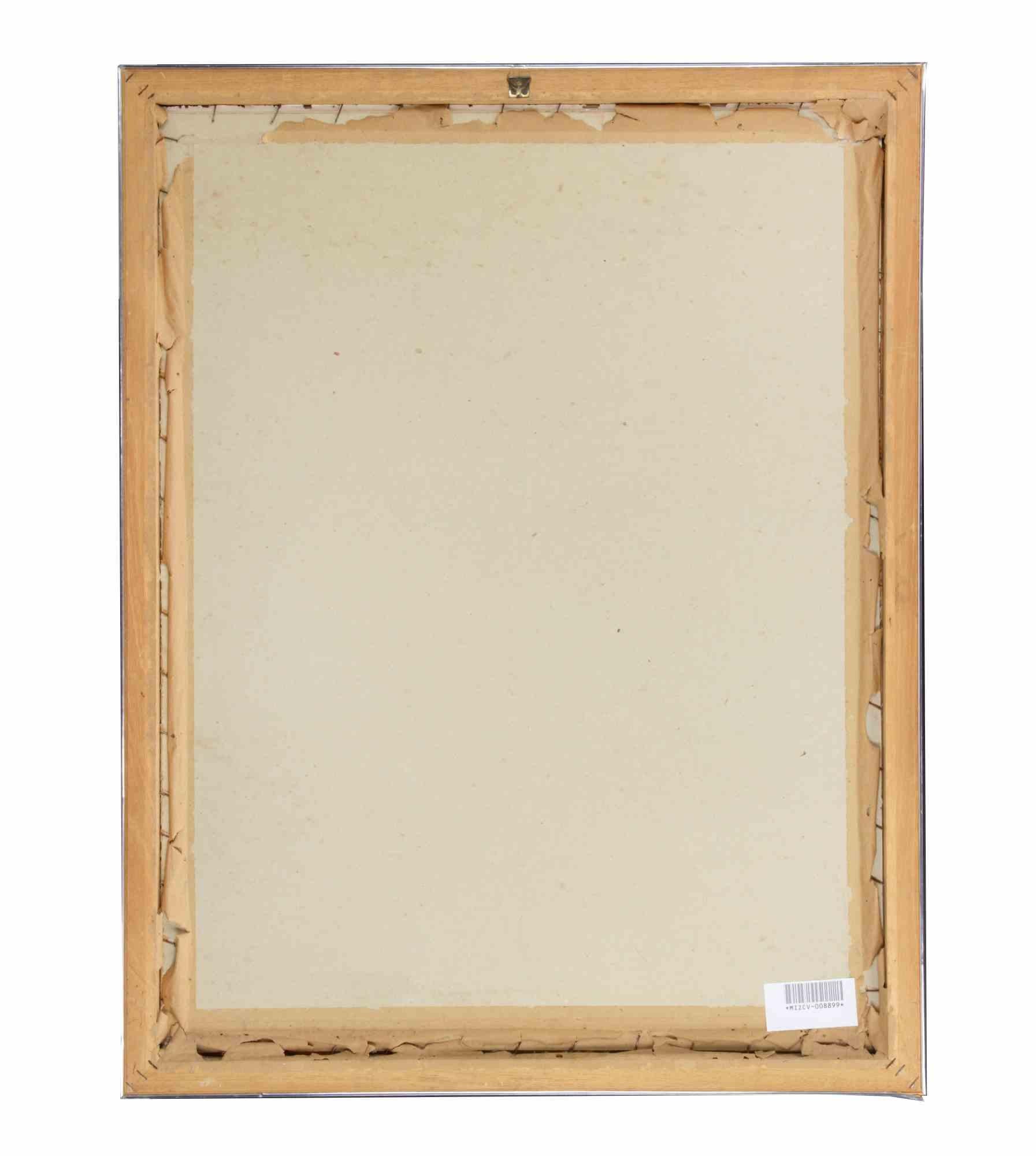 Mixed media on paper realized by an italian artist in the 1970s.

Very good condition.

Includes a contemporary wooden frame cm. 80x62.5