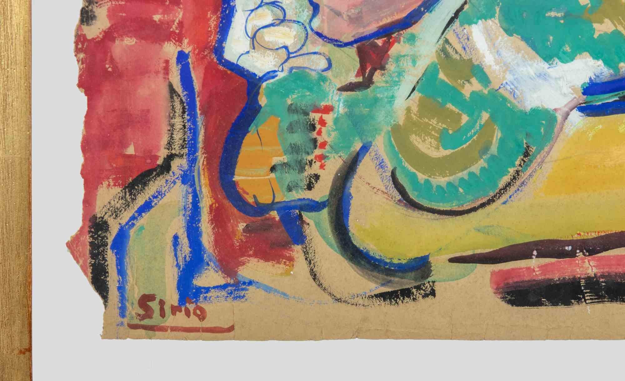 Pensive Girl - Mixed Media by Sirio Pellegrini - 1960s 2