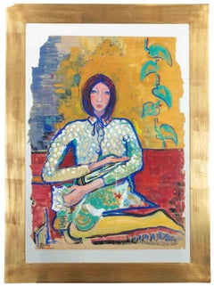 Pensive Girl - Mixed Media by Sirio Pellegrini - 1960s