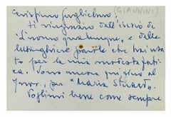 Mario Giannini Hand- Written Note - Early 20th century