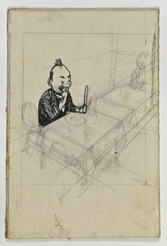 El Hambre - Dibujo de Gabriele Galantara - Principios del siglo XX