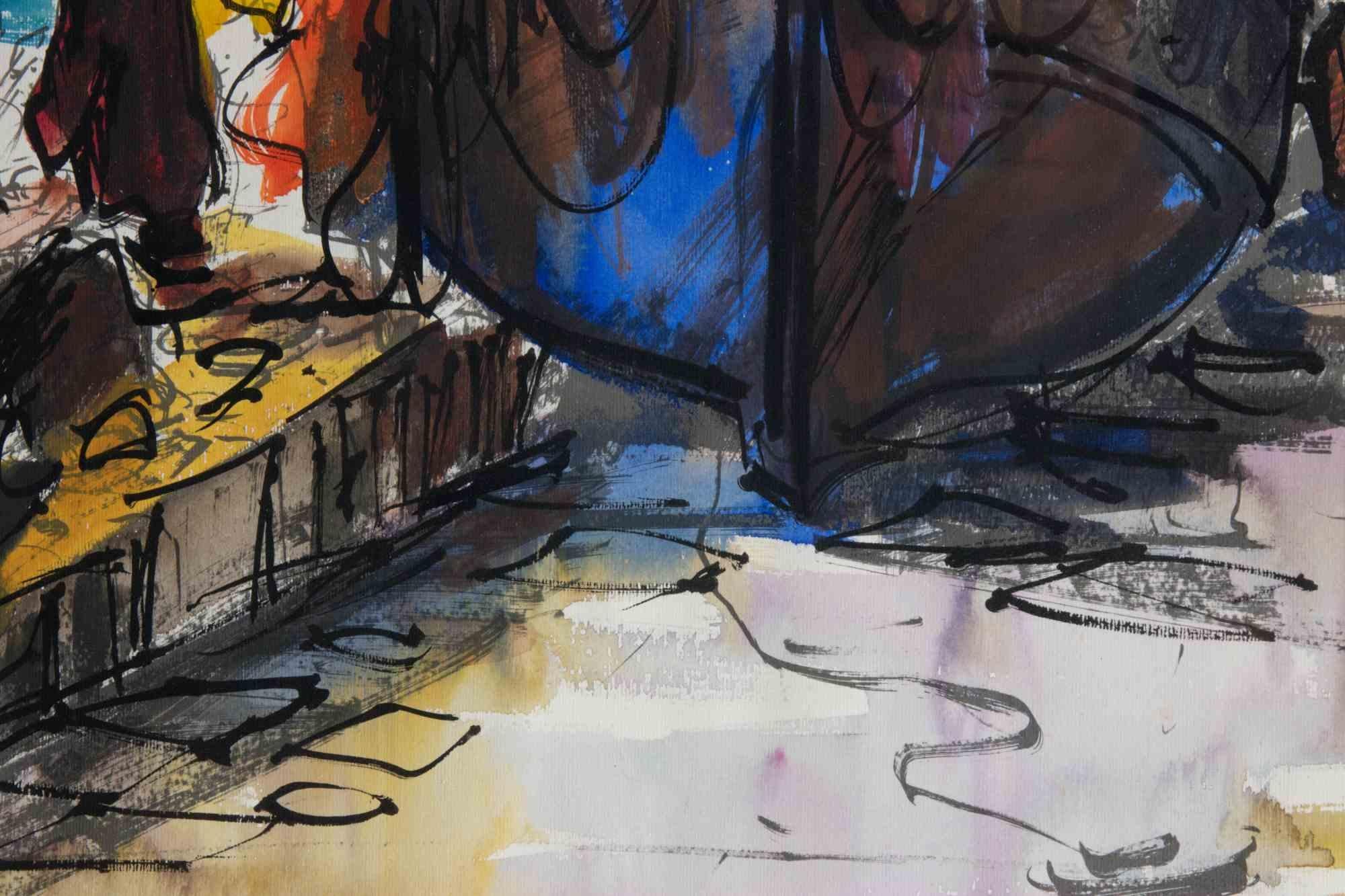 Marine Scene - Drawing - 1970s For Sale 1