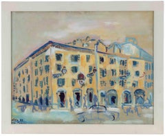 Ansicht der Via di Panico, Rom – Mixed Media von Sirio Pellegrini – 1969