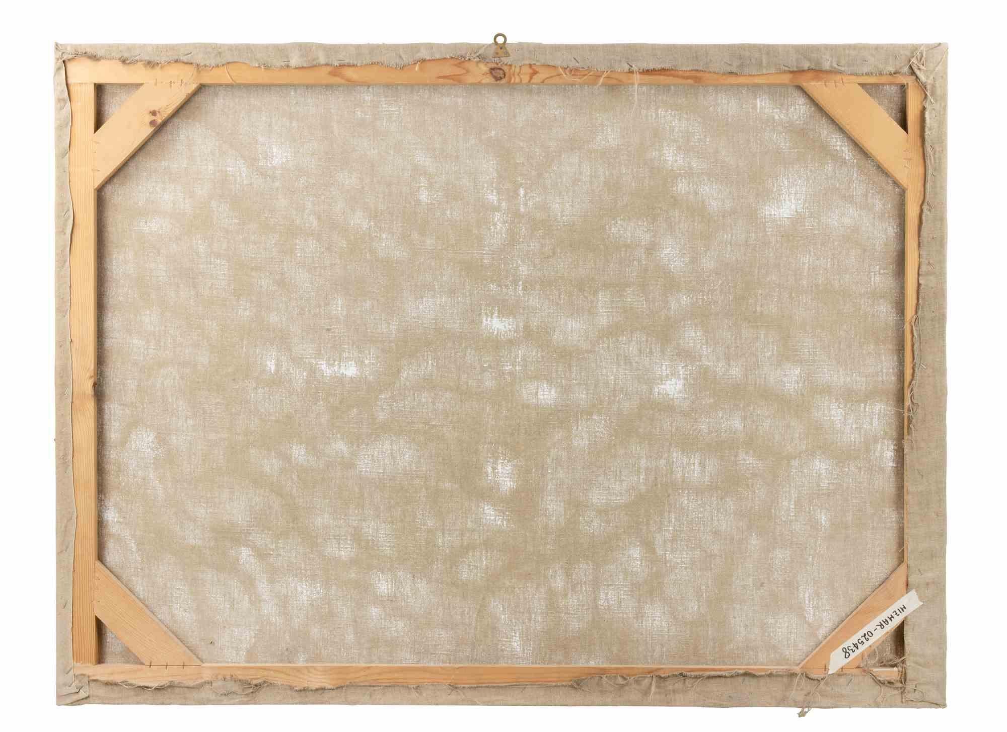 Cavallo al pascolo - Dipinto ad olio di Sirio Pellegrini - Anni '60 in vendita 4