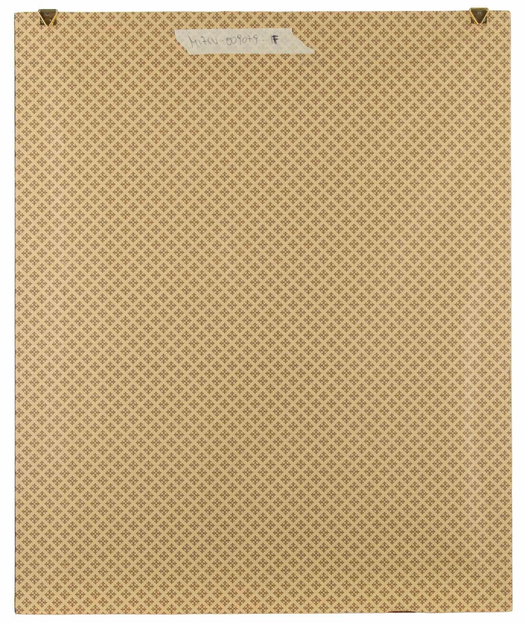 Spanisches Mädchen – Ölpastell auf Papier von Sirio Pellegrini – 1960er Jahre im Angebot 3