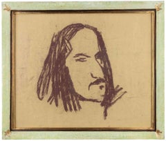 Retrato - Pastel al óleo sobre papel de Sirio Pellegrini - Años 60
