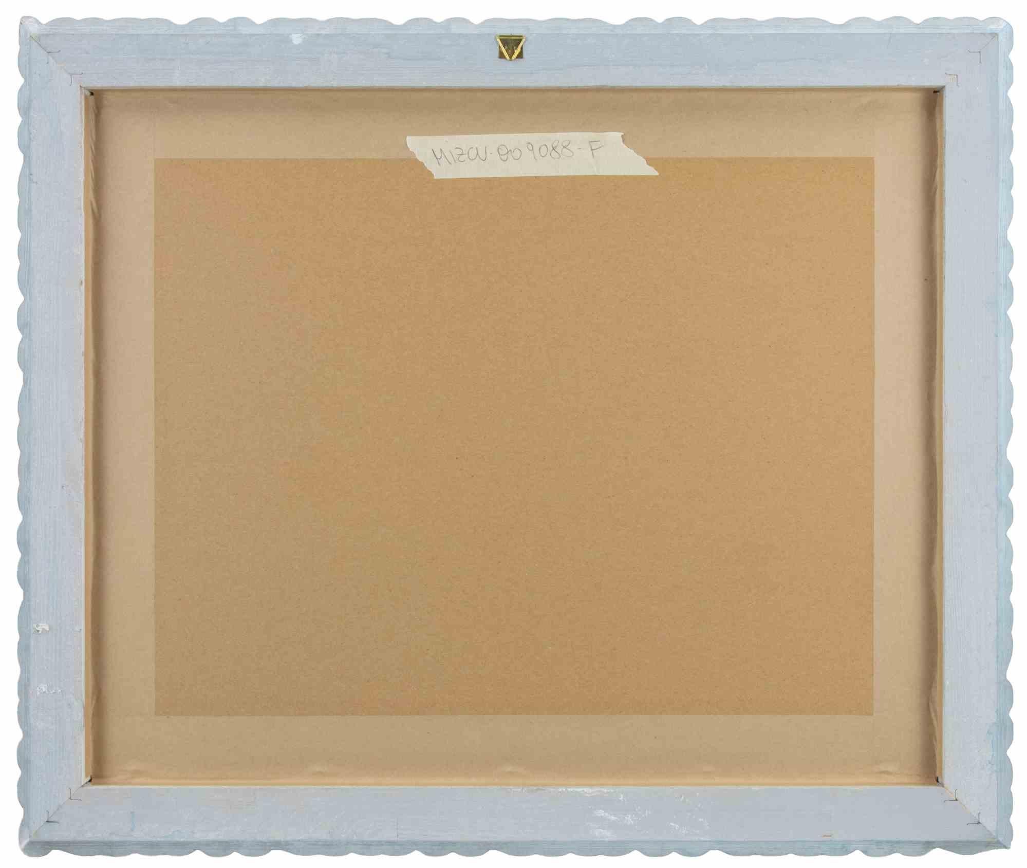 Paisaje - Técnica mixta sobre papel de Sirio Pellegrini - 1971 en venta 3