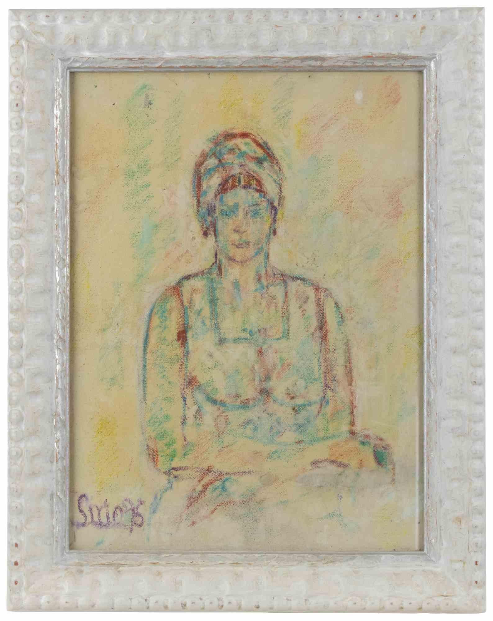 Retrato - Dibujo de Sirio Pellegrini - 1975