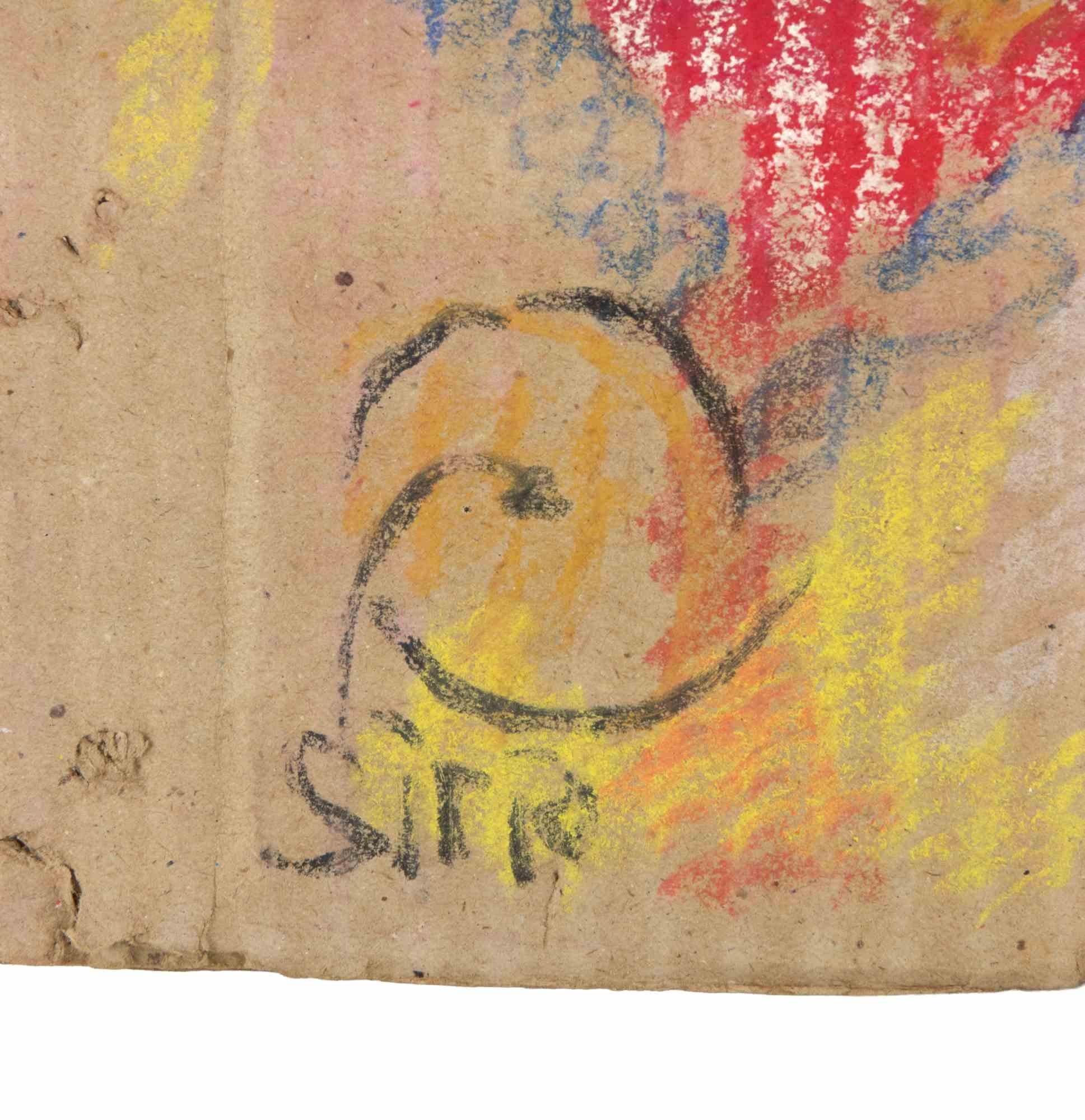 Reclined Nude - Drawing by Sirio Pellegrini - 1960s For Sale 2