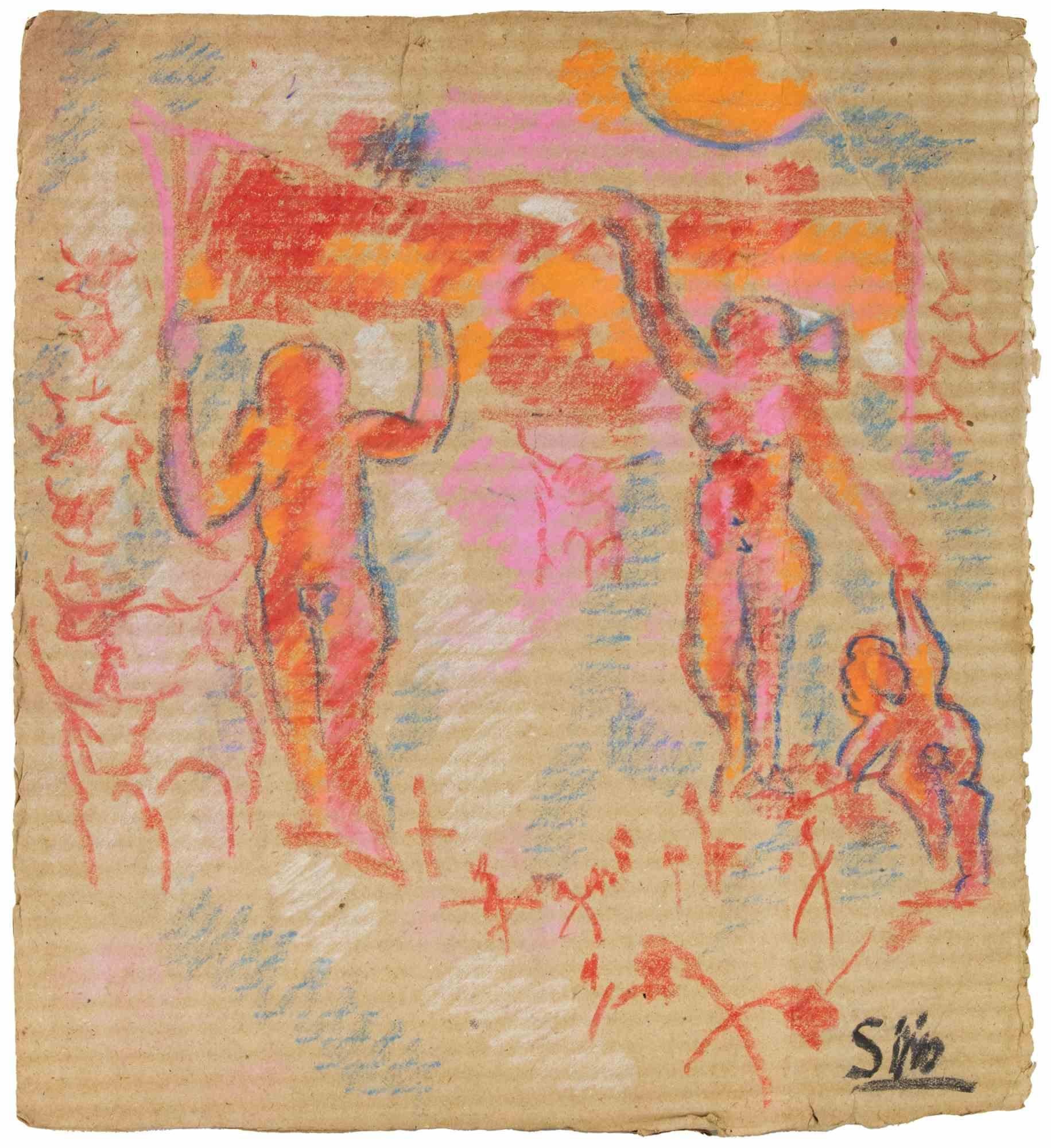 Celebration - Drawing by Sirio Pellegrini - 1960s