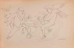 Inspiración - Dibujo de Mino Maccari - mediados del siglo XX