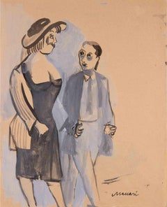 The Companion - Drawing by Mino Maccari - mid-20th Century