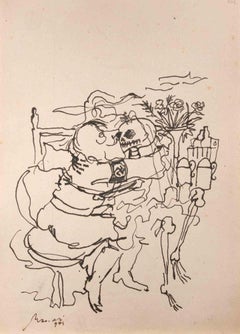 The Deadly Kiss de Mino Maccari, dessin de 1945