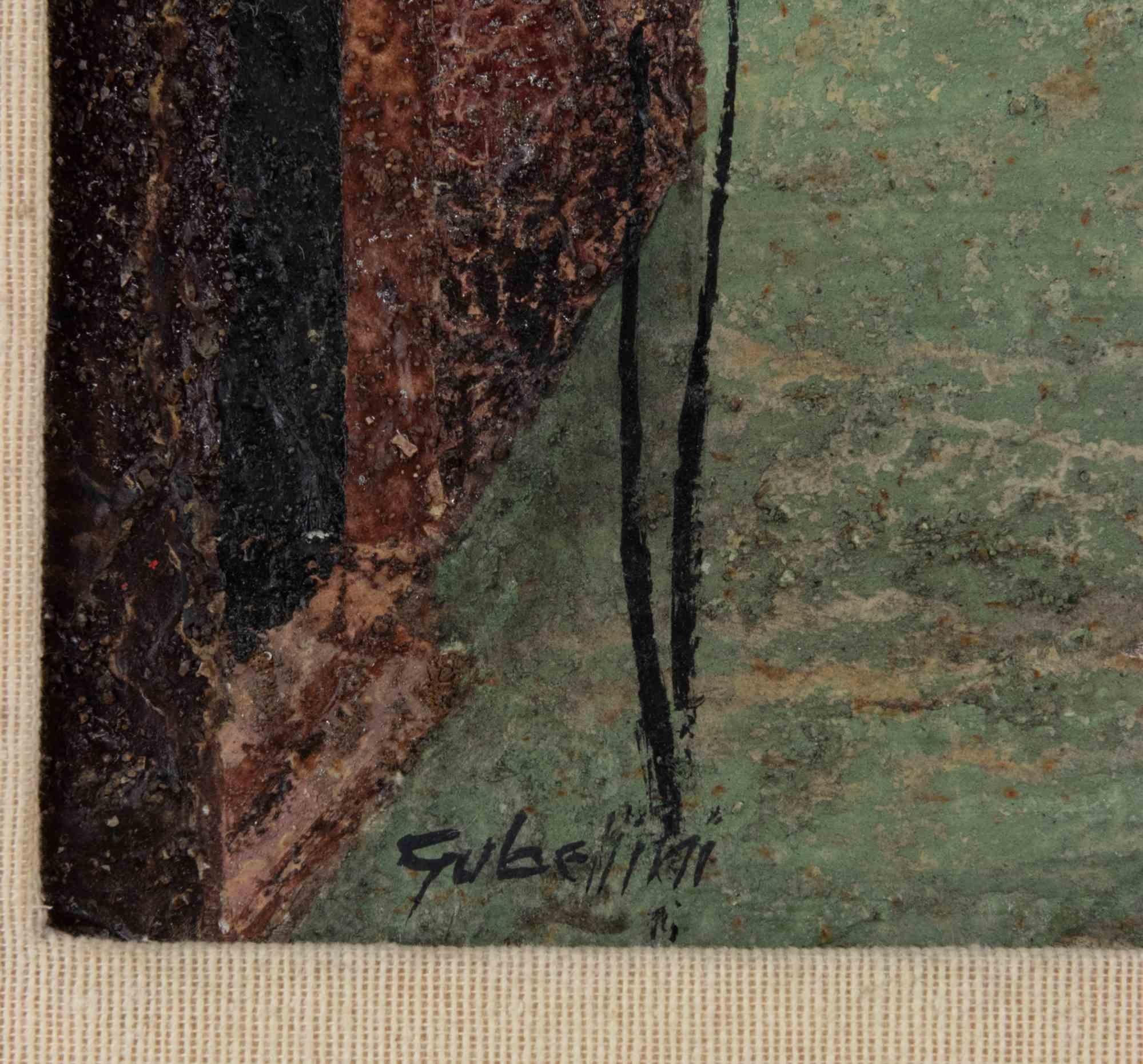 Veduta dei canali di Venezia - Disegno di Alcione Gubellini - Metà del XX secolo in vendita 2